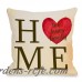 One Bella Casa Personalized Home Heart Family Throw Pillow HMW9561